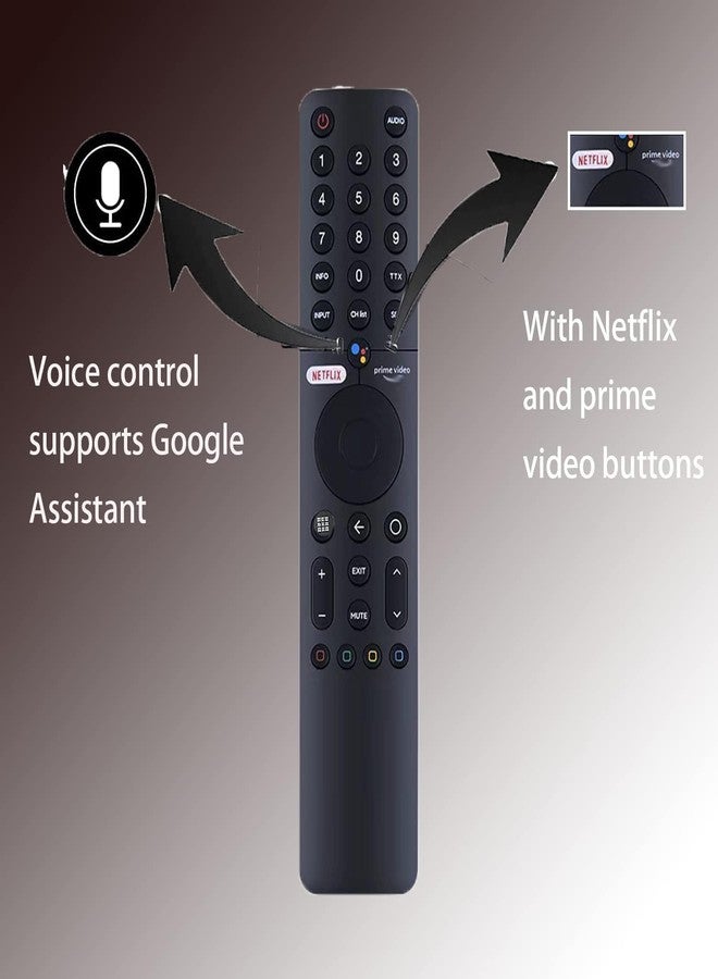 Lelukee Remote Control for Xiaomi Tv P1, P1E, Q1, Q1E with Bluetooth and Voice Control Remote Control Compatible with Mi Tv P1/P1E/Q1/Q1E - Image 3