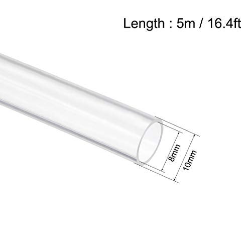 uxcell أنبوب سيليكون uxcell 8 مم ID × 10 مم OD 5 م أنبوب مطاطي سيليكون مرن خرطوم هواء أنبوب ماء لنقل المضخة شفاف - Image 2