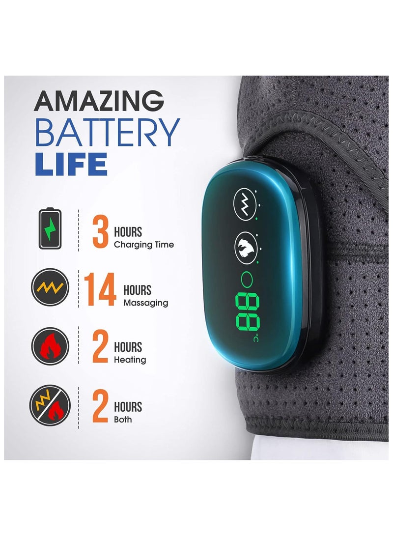 general Back Corrector Electric Heating Vibration Massage Shoulder Brace Support Belt Therapy for Arthritis Joint Injury Pain Relief Rehabilitation Pad Health and Relaxation - Image 3