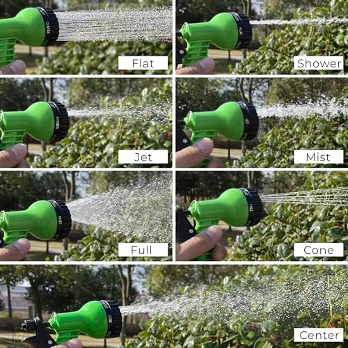 ROOTS & LEAF Garden Spray Gun � 7 Adjustable Water Patterns | Hands-Free Operation with Labor-Saving Clip | Water Flow Control | For Car Washing, Pet Cleaning, Garden Watering - Pack of 1 - Image 4