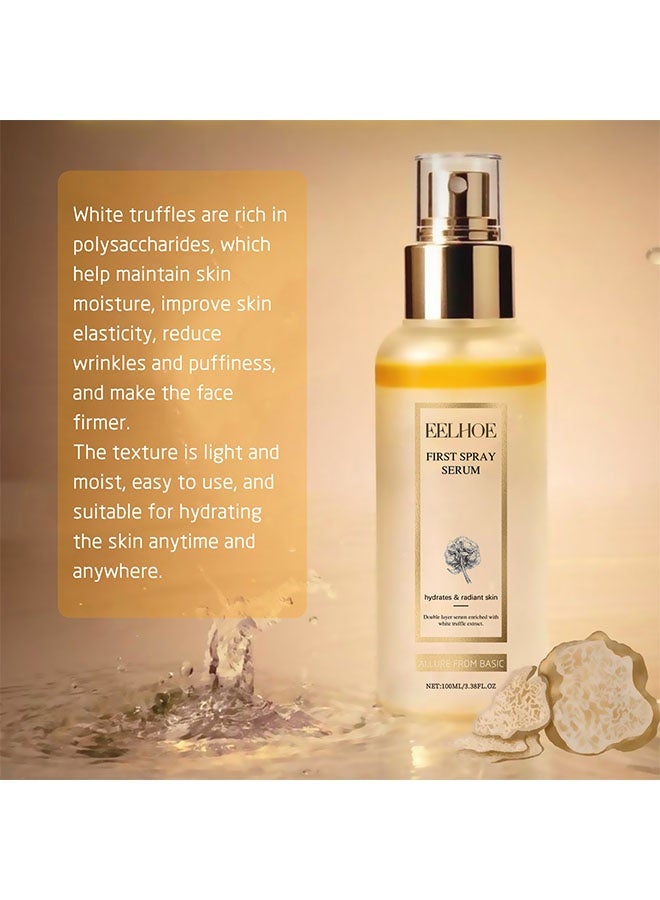 EELHOE First Spray Serum,White Truffle First Spray Serum，Hydrating Face Mist - Instant Moisture Boost，Gentle Face Spray for Active Skin Repair, Facial Radiance, 100ml - Image 4