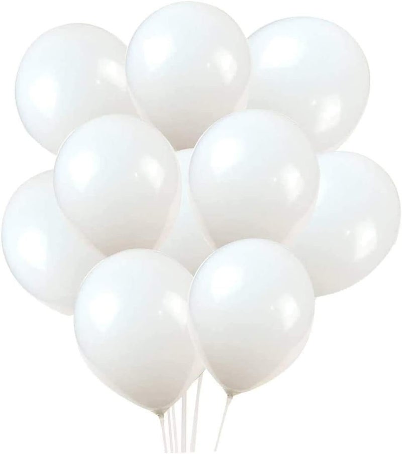 MANGO Latex Balloons 100Pack 12Inch White Balloons for Wedding Birthday Party Festival Christmas Decorations - Image 1