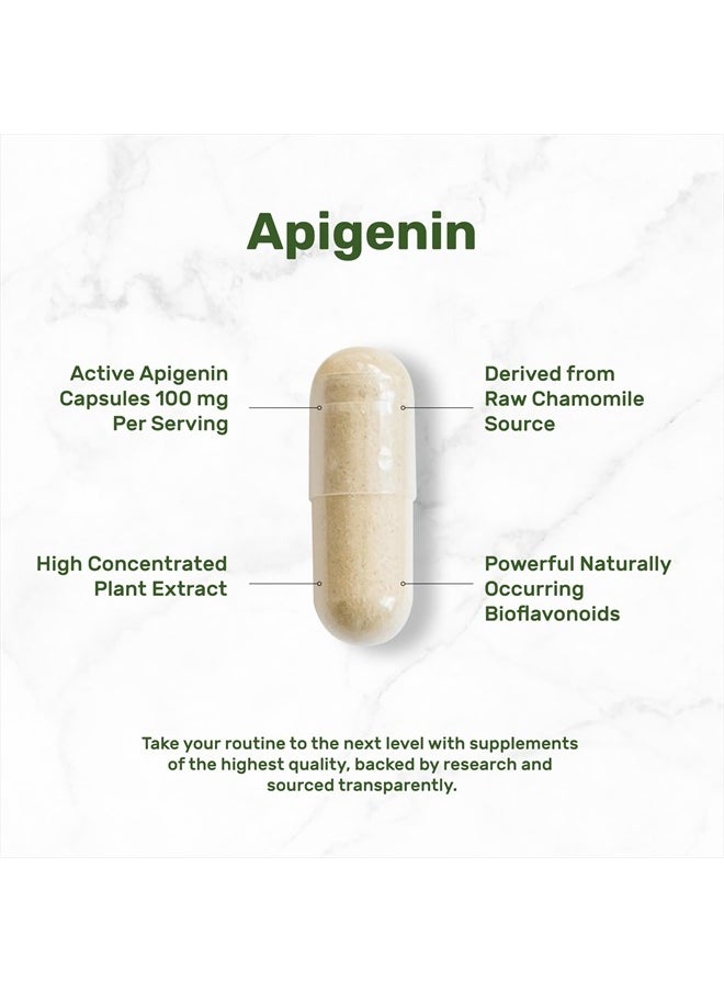 DEAL SUPPLEMENT Apigenin, 100mg Per Serving, 240 Capsules – Raw Plant Extract from Chamomile Flower – Active Bioflavonoids & Antioxidants – Sleep & Relaxation Supplement – Non-GMO  - Image 3
