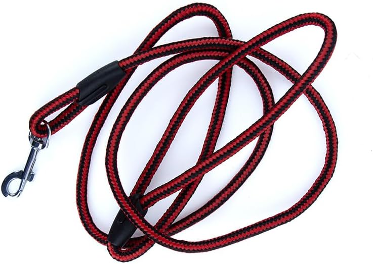 Daiso Braided Dog Rope Leash with Metal Clip - Red Heavy Duty Dog Walking Lead - Image 1