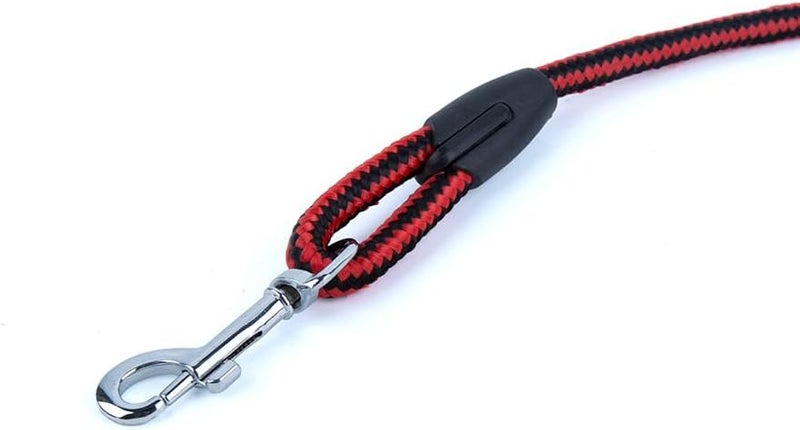 Daiso Braided Dog Rope Leash with Metal Clip - Red Heavy Duty Dog Walking Lead - Image 2