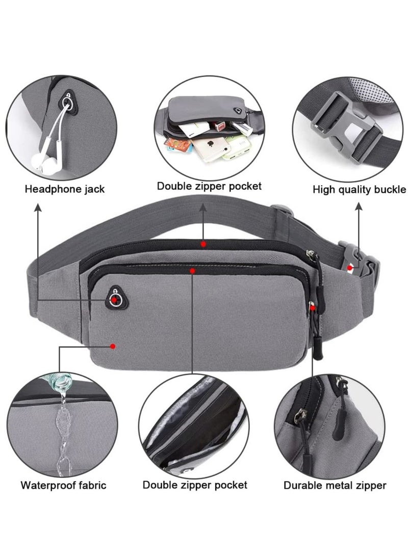 SYOSI - Large f anny Pack Belt Bag   Elastic Belt, Fit 15 to 43inch Waists Holds Phones up to 4.7inch  for Running Hiking Travel Workout Dog Walking Outdoors Sport Fishing Waist Pack Bag - Image 1