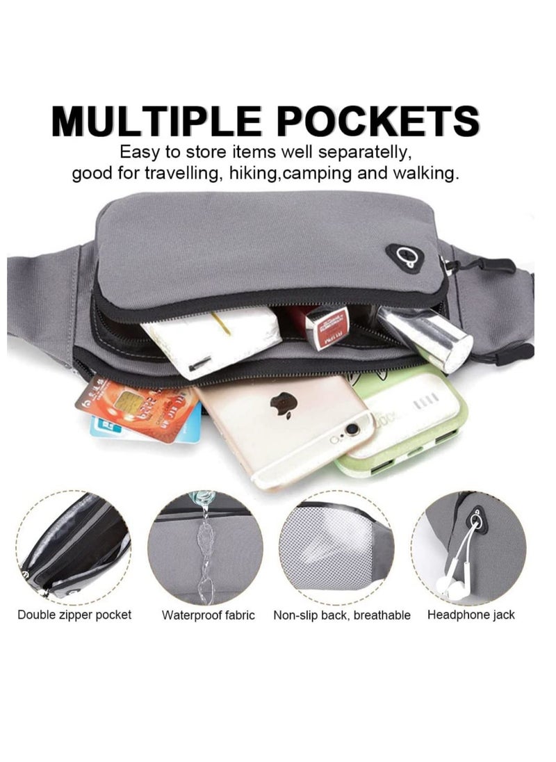 SYOSI - Large f anny Pack Belt Bag   Elastic Belt, Fit 15 to 43inch Waists Holds Phones up to 4.7inch  for Running Hiking Travel Workout Dog Walking Outdoors Sport Fishing Waist Pack Bag - Image 1