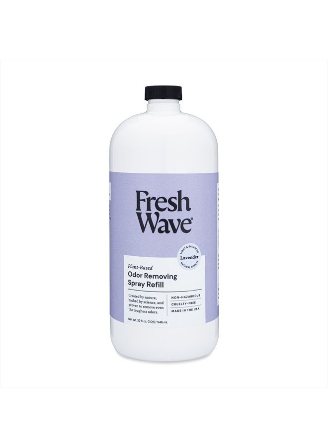 Fresh Wave Lavender Odor Eliminator Spray & Air Freshener Refill, 32 fl. oz. | Original Scent Spray Refills For Up To 4 8oz. Spray Bottles | Safer Odor Relief | Natural Plant-Based Odor Eliminator - Image 2