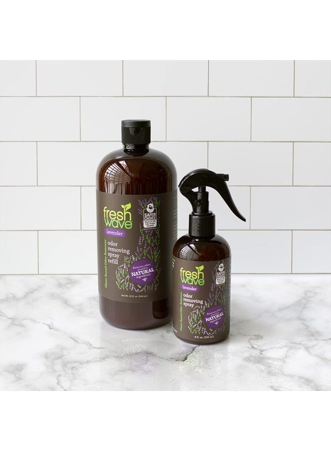 Fresh Wave Lavender Odor Eliminator Spray & Air Freshener Refill, 32 fl. oz. | Original Scent Spray Refills For Up To 4 8oz. Spray Bottles | Safer Odor Relief | Natural Plant-Based Odor Eliminator - Image 4