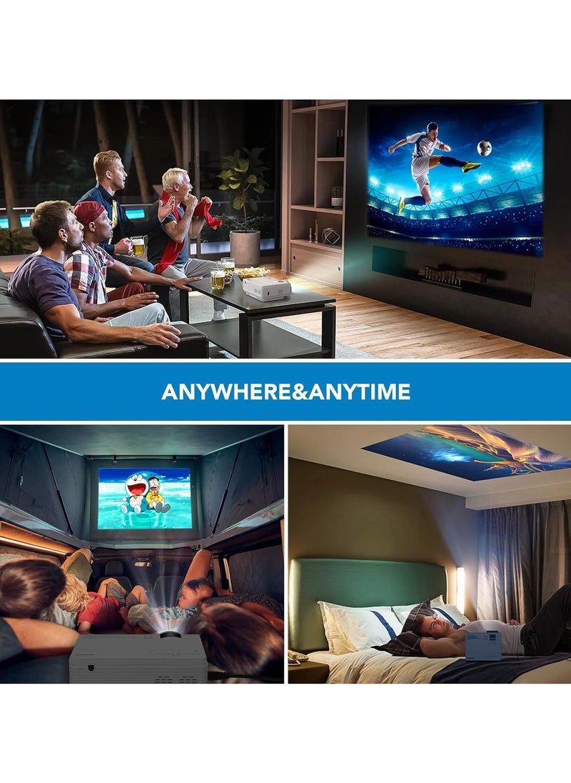 HOPHOP - Video Projector , Portable Projectors with 5G wifi & bluetooth, Compatible with TV Stick-Perfect for Home Theater - Image 1