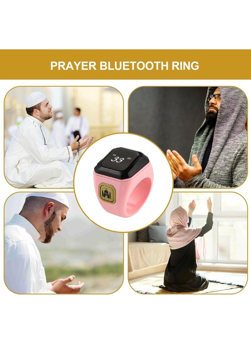 بستوش - خاتم زكر ذكي مع تذكير الاهتزاز وعداد التسبيح واتصال البلوتوث لتطبيق IQIBLA الحصري و 5 تذكيرات الصلاة اليومية, 20 مم - Image 1