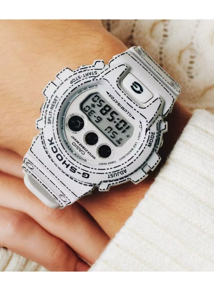 CASIO “Origami Edition” Digital Watch DW‑6900RGM‑5, 53.2 mm White Dial, Resin Case & Strap, Shock‑Resistant, 200 m WR - Image 1