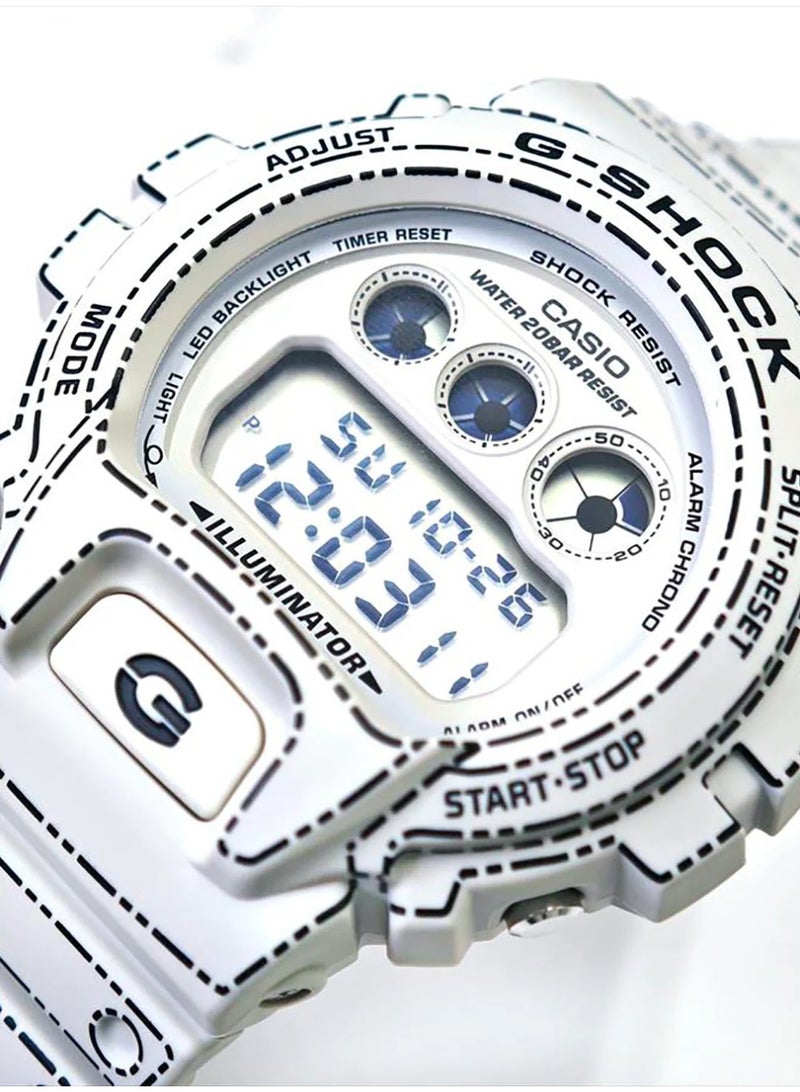 CASIO “Origami Edition” Digital Watch DW‑6900RGM‑5, 53.2 mm White Dial, Resin Case & Strap, Shock‑Resistant, 200 m WR - Image 5
