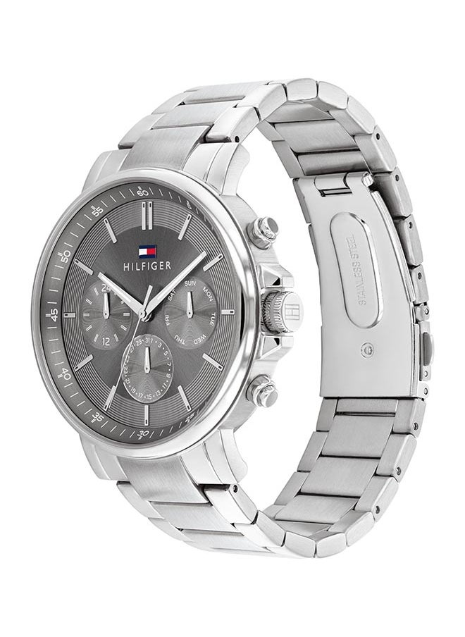 TOMMY HILFIGER ساعة يد رجالية بعقارب دائرية الشكل من الستانلس ستيل 1710604 - 44 ملم  - Image 2