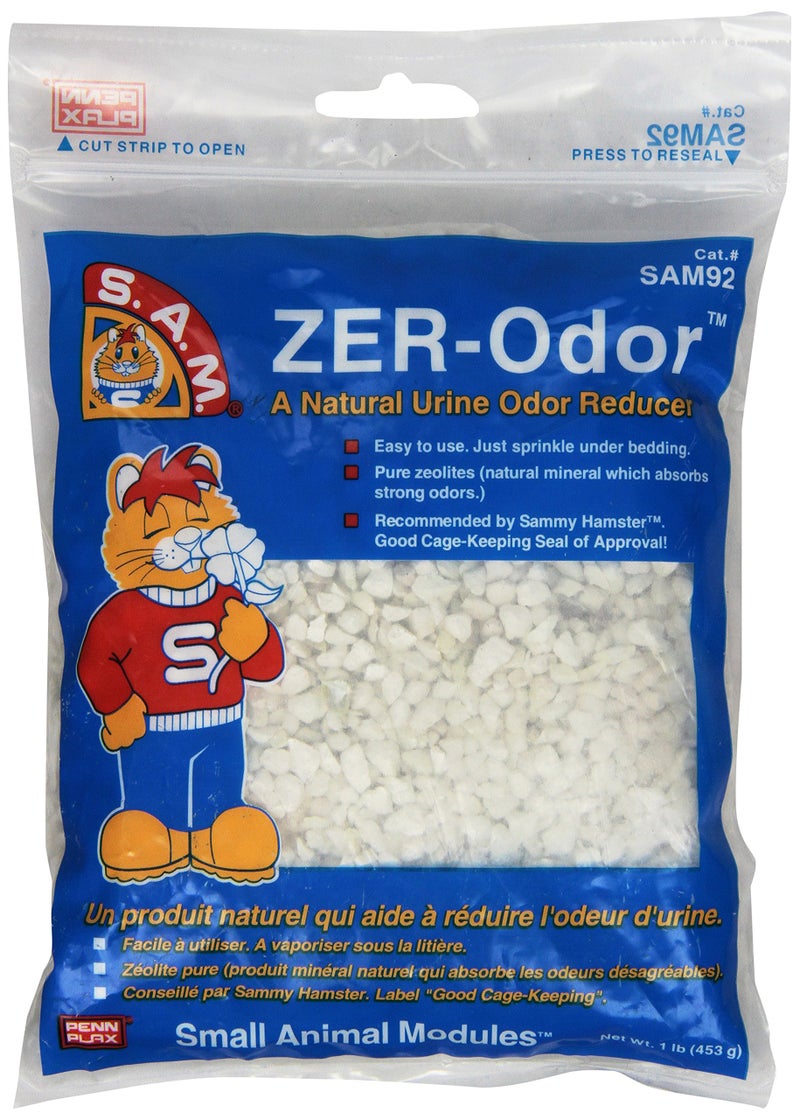 Penn Plax Penn-Plax S.A.M. ZER-Odor Pet Odor Absorber and Deodorizer â€“ Zeolite Crystals Reduces Urine Stench â€“ 1 lb. Bag - Image 1