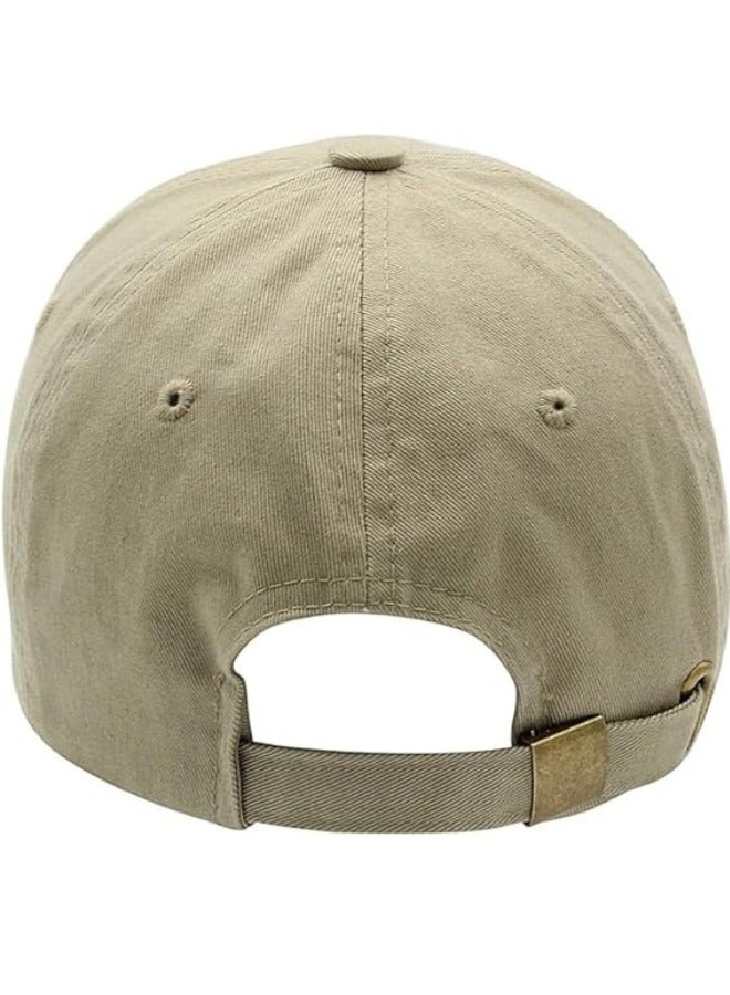 SARAOONT 100% Cotton Khaki Baseball Dad Cap - Adjustable Size Hat for Running, Workouts, and Outdoor Activities - Baseball Cap for Men and Women - Image 2