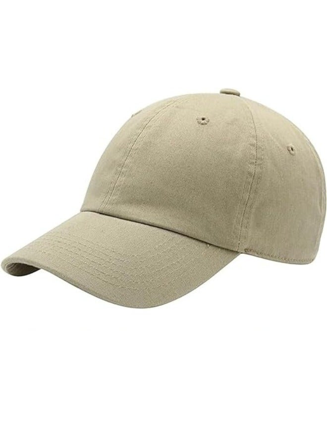 SARAOONT 100% Cotton Khaki Baseball Dad Cap - Adjustable Size Hat for Running, Workouts, and Outdoor Activities - Baseball Cap for Men and Women - Image 3