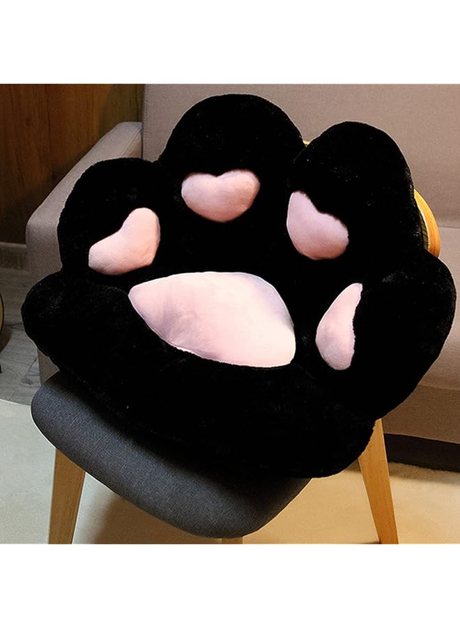 إيروريكس وسادة مقعد على شكل مخلب قطة وسائد كرسي أريكة ناعمة على شكل مخلب قطة وسائد أرضية لطيفة وسادة مقعد كبيرة ديكور منزلي لموظفي المكتب هدية للأطفال والصديقات عش قطة أسود 27.6 × 23.6 بوصة - Image 1