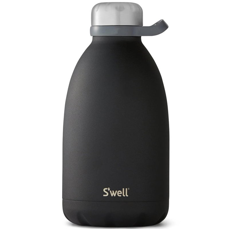 S'well Swell Stainless Steel Roamer Bottle 64oz Onyx Triple Layered Vacuum Insulated Containers Keeps Drinks Cold for 72 Hours and Hot for 24 BPA Free