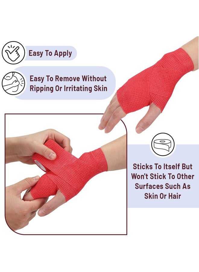 Mr. Pen Self Adhesive Bandage Wrap, Assorted Colors, 2" x 5 Yards, 6 Pack, Elastic, Self Stick, Stretch, Self Adherent, Medical Bandage Wrap - Image 5