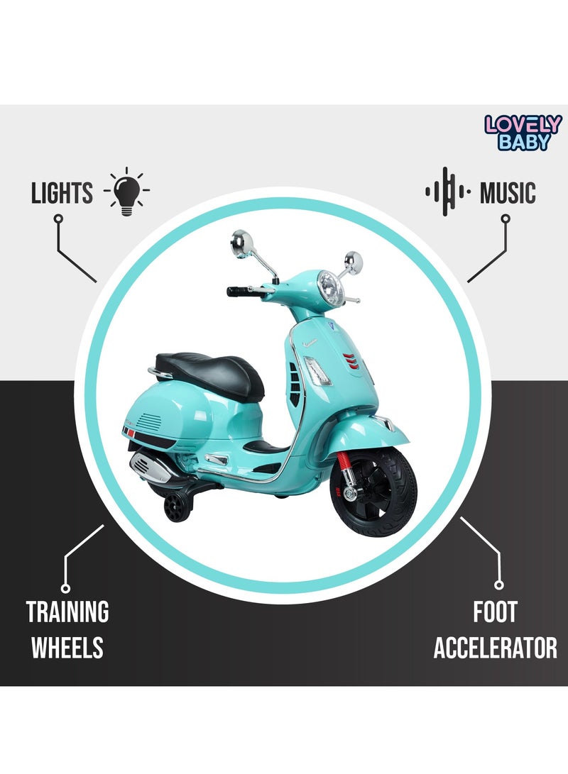 لافلي بيبي دراجة نارية لوفلي بيبي لركوب الخيل للأطفال LB 946L، دراجة نارية مع عجلات داعمة وأضواء وموسيقى، للأعمار من 2 إلى 4 سنوات - أخضر - Image 2