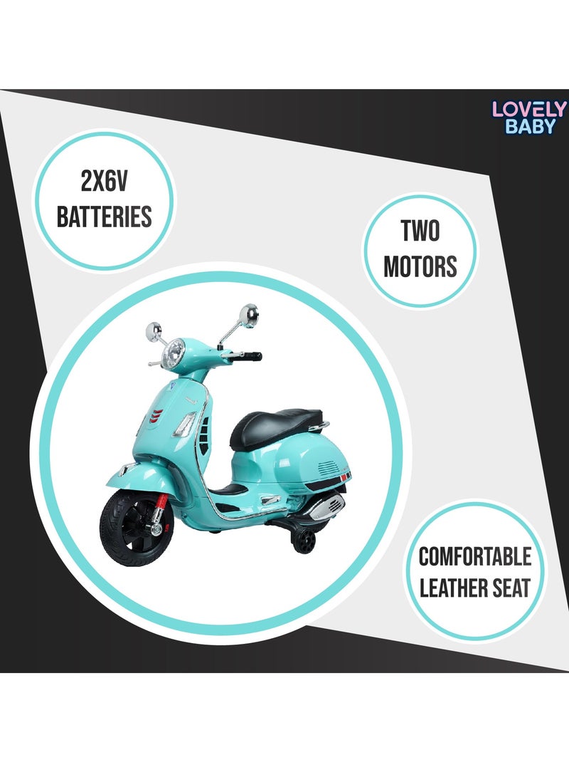 لافلي بيبي دراجة نارية لوفلي بيبي لركوب الخيل للأطفال LB 946L، دراجة نارية مع عجلات داعمة وأضواء وموسيقى، للأعمار من 2 إلى 4 سنوات - أخضر - Image 3