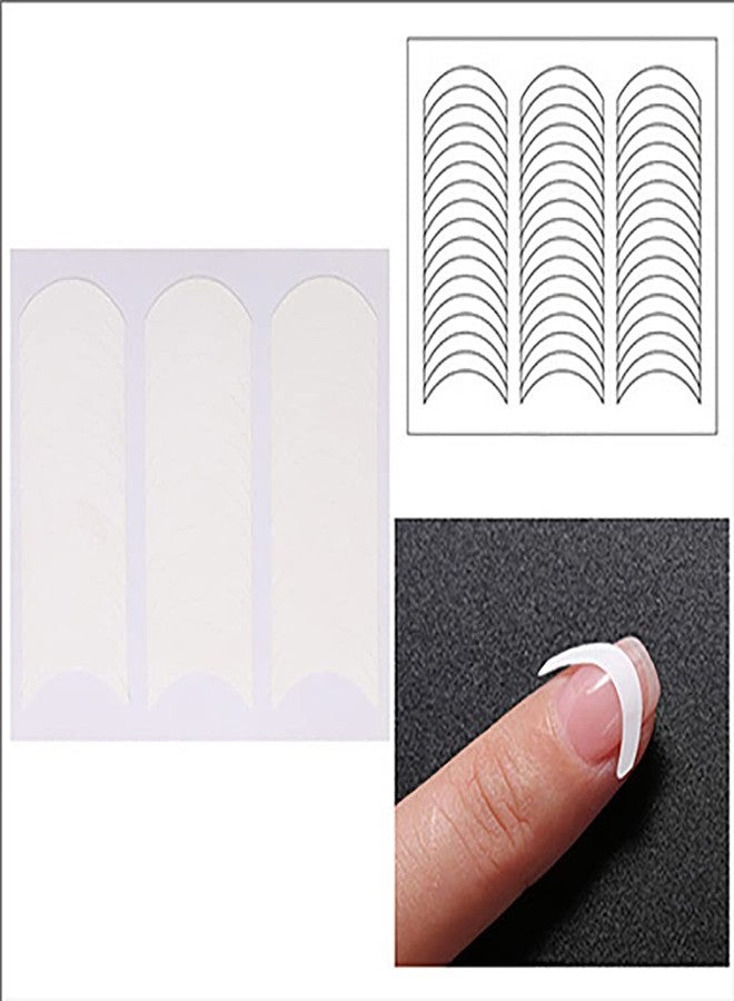 Gogoonly 1368 Pieces 3 French Design Manicure Nail Art Stickers, Self-Adhesive Nail Tips Guides for DIY Decoration Stencil Tools 36 Sheets 3 Designs Cute Easy Nail Art Nail Vinyls Nail Stencil Sheets - Image 5