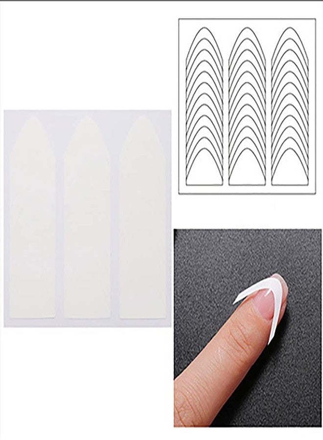 Gogoonly 1368 Pieces 3 French Design Manicure Nail Art Stickers, Self-Adhesive Nail Tips Guides for DIY Decoration Stencil Tools 36 Sheets 3 Designs Cute Easy Nail Art Nail Vinyls Nail Stencil Sheets - Image 4