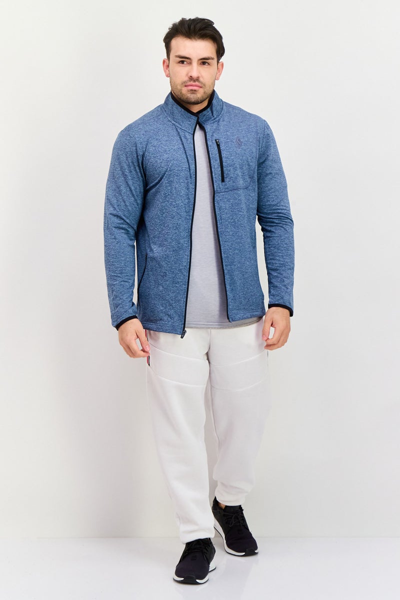 SKECHERS Men Sportswear Fit Long Sleeve Training Jacket, Blue Combo - Image 4