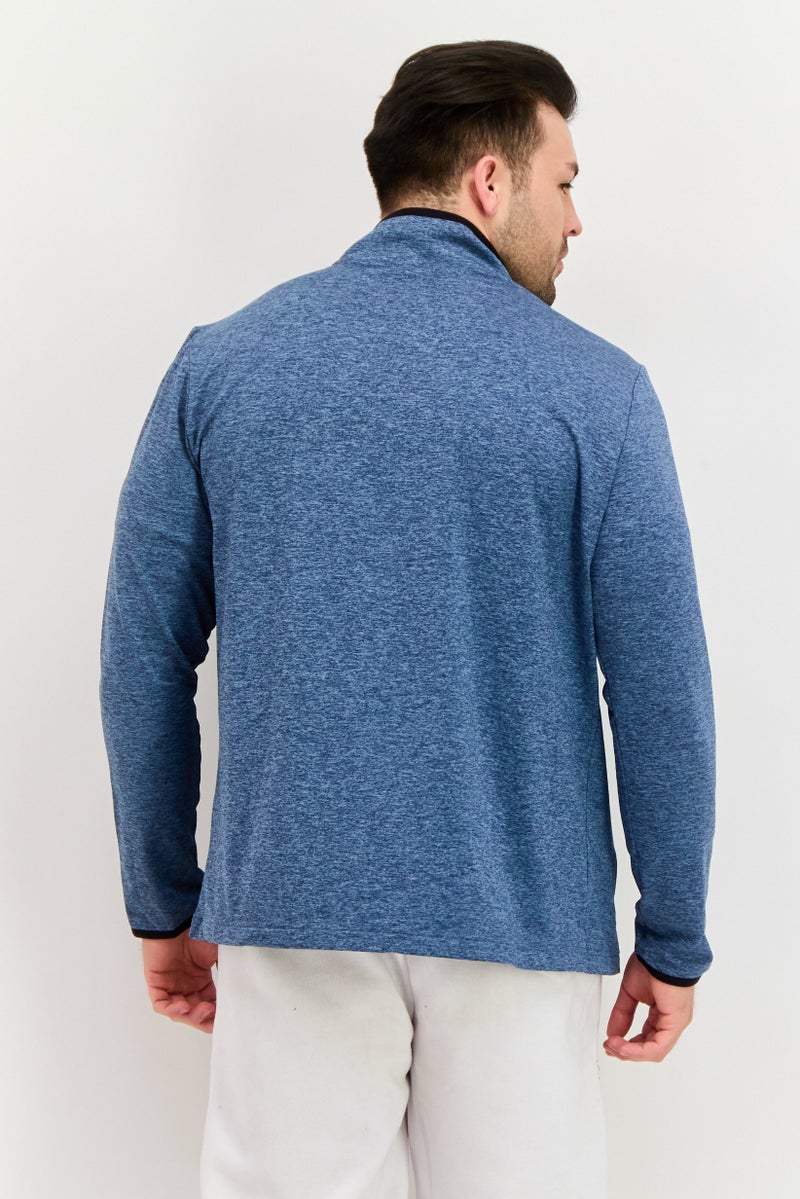 SKECHERS Men Sportswear Fit Long Sleeve Training Jacket, Blue Combo - Image 3