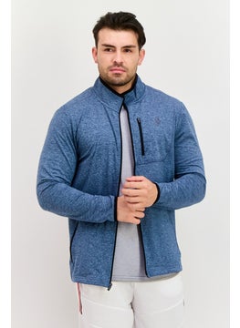 SKECHERS Men Sportswear Fit Long Sleeve Training Jacket, Blue Combo  - Image 1