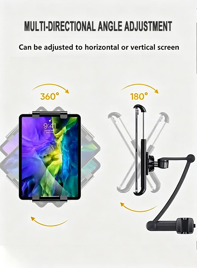 YIM-VIBEHAUS Tablet Holder for Car Headrest, Adjustable Phone Mount for Car Back Seat, Secure and Stable, Suitable for 16-26cm Devices, Adjustable Distance, Viewing Angle, Rotating Screen - Image 3