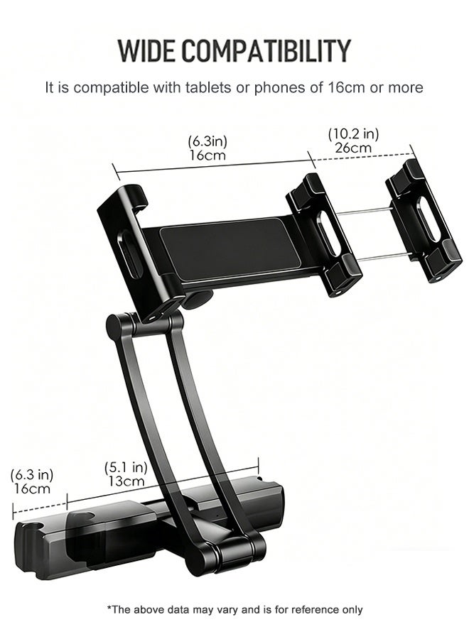 YIM-VIBEHAUS Tablet Holder for Car Headrest, Adjustable Phone Mount for Car Back Seat, Secure and Stable, Suitable for 16-26cm Devices, Adjustable Distance, Viewing Angle, Rotating Screen - Image 5