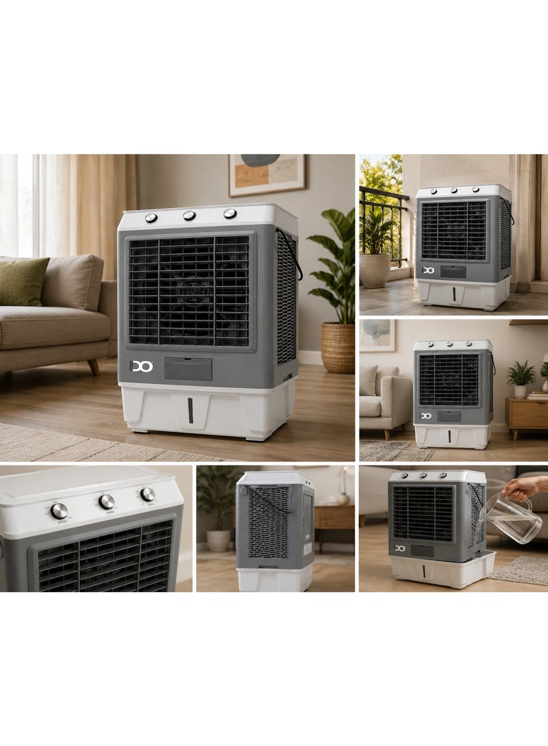 ido Evaporative Air Cooler 60L, 170W, 3 Speeds, Anti-Bacterial Honeycomb Filters - White & Gray - Model AC60L-GWH - Image 3