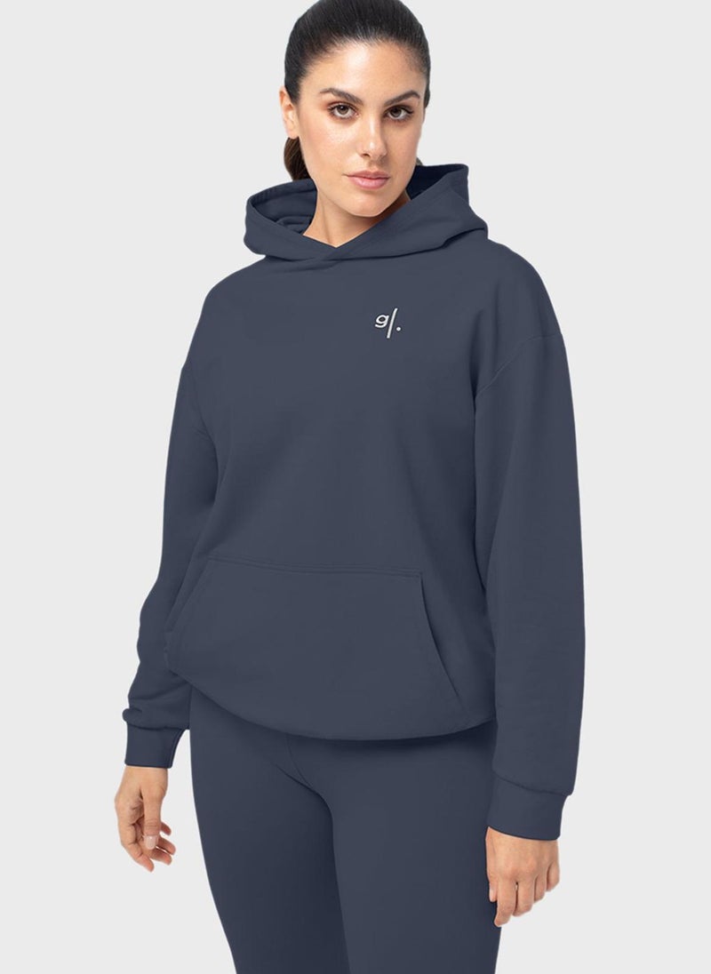 Glossy Lounge Logo Pocket Detail Hoodie  - Image 1