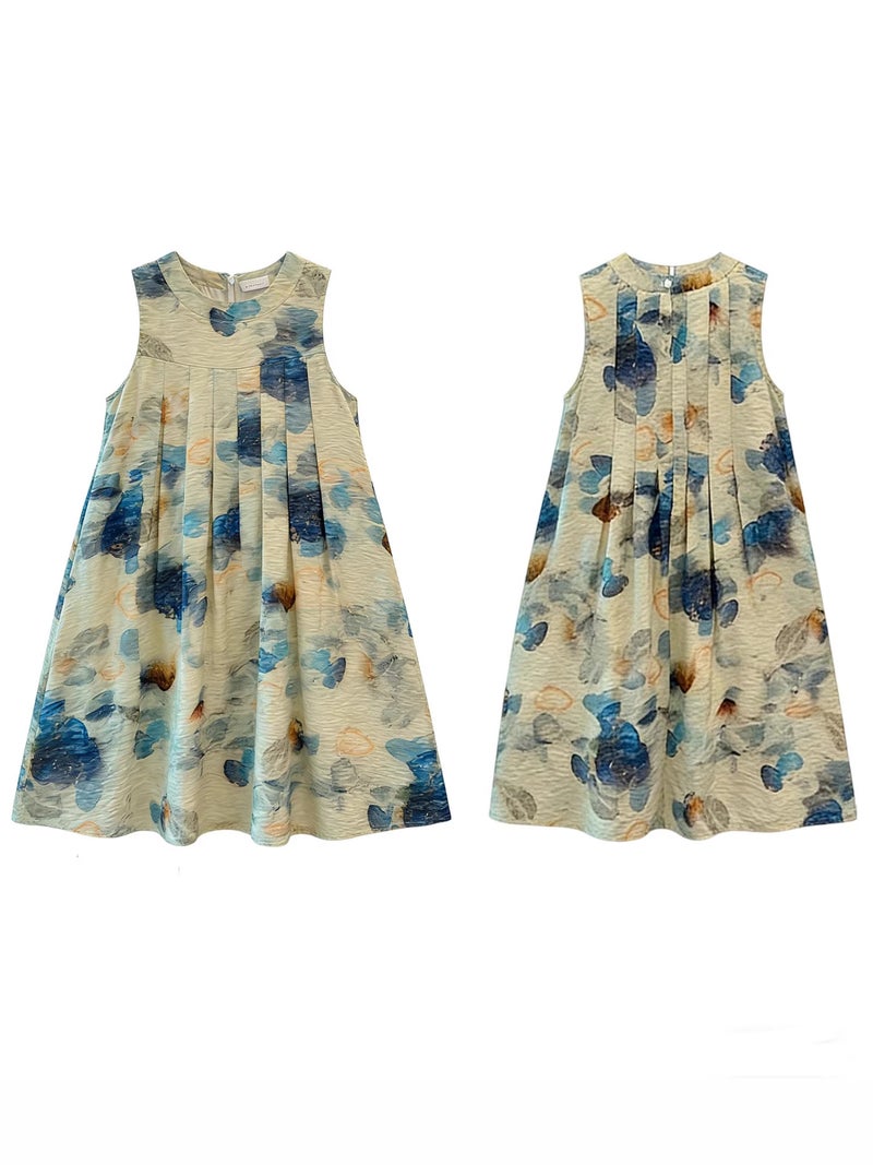 Girls' Dress, Loose Sleeveless Style for All Seasons - Image 2