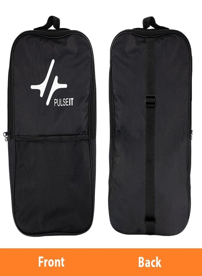 PULSEIT غطاء مضرب بيكلبول من PulseITCase مزود بجيب، ومساحة تخزين إضافية. جيب للهاتف المحمول والملحقات. يتسع لمضربين و4 كرات، إغلاق بسحاب - مصنوع من مادة مقاومة للماء والصدمات. - Image 5