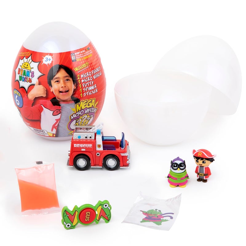 Ryan's World RYAN'S WORLD Mega Micro Mystery Egg Series 6, Includes 6 Suprise Mystery Toys Inside, Official Toys for Boys & Girls 3+ - Image 2