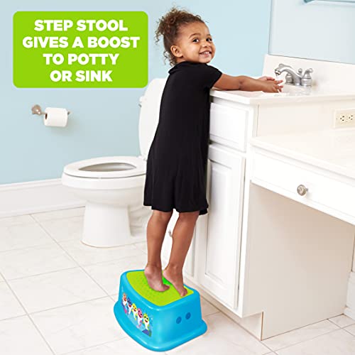 ginsey PinkFong Baby Shark Bathroom Step Stool for Kids Using The Toilet and Sink - Kids Step Stool, Potty Training, Non-Slip, Bathroom, Kitchen, Lightweight - Image 5