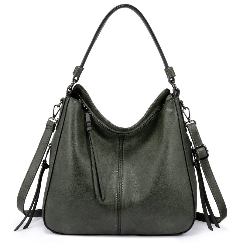 Realer Purses for Women,Large Hobo Bags for Women Purses and Handbags Retro Crossbody Handbag Leather Tote - Image 1