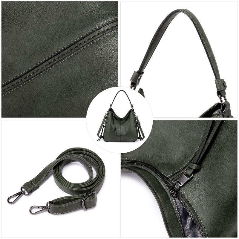 Realer Purses for Women,Large Hobo Bags for Women Purses and Handbags Retro Crossbody Handbag Leather Tote - Image 5