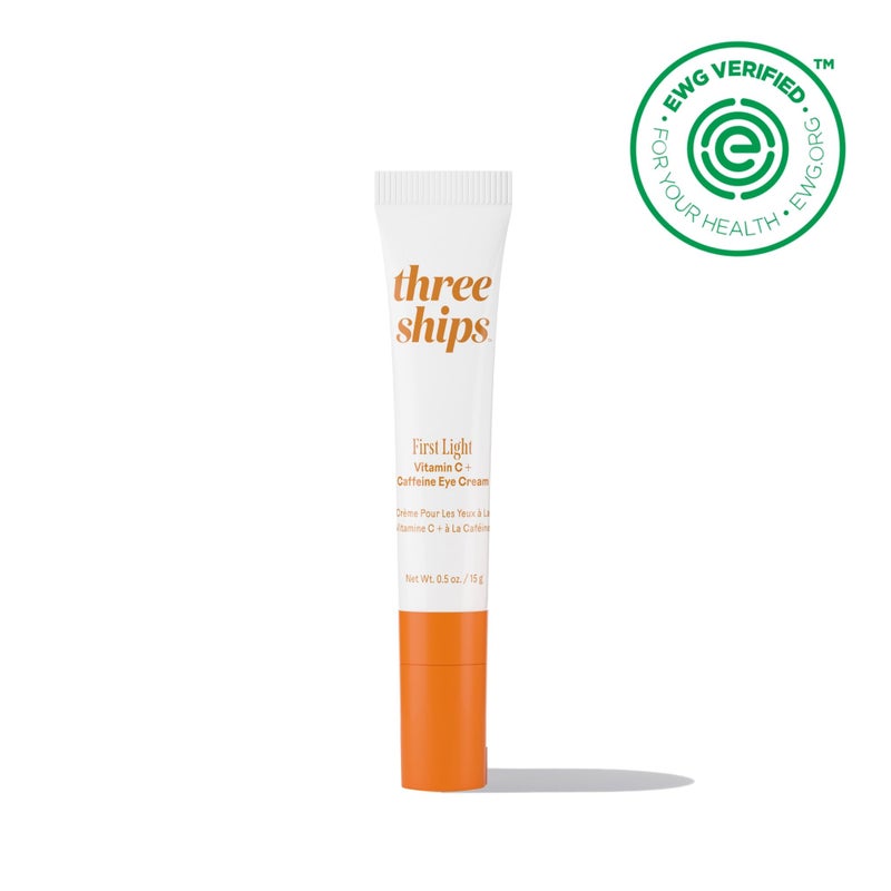 Three Ships - First Light Vitamin C + Caffeine Eye Cream | De-Puff, Awaken, Hydrate Under-Eye Area | Cruelty-Free, Vegan, Paraben-Free, Sensitive Skin Safe (0.5 oz | 15 g) - Image 2