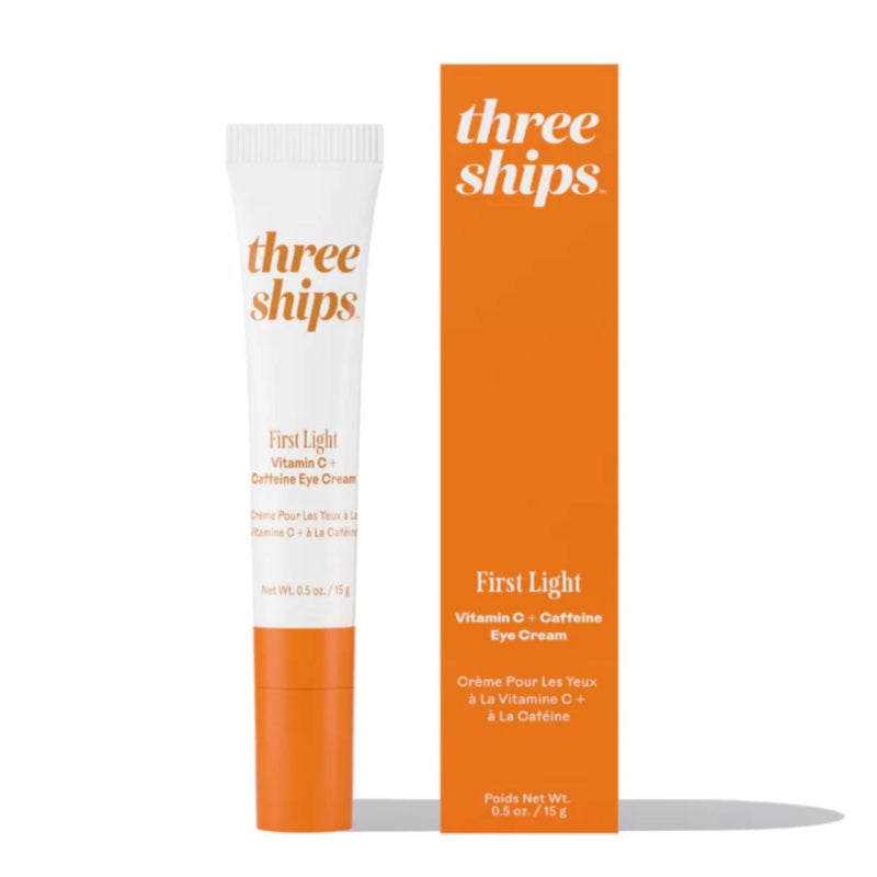 Three Ships - First Light Vitamin C + Caffeine Eye Cream | De-Puff, Awaken, Hydrate Under-Eye Area | Cruelty-Free, Vegan, Paraben-Free, Sensitive Skin Safe (0.5 oz | 15 g) - Image 1