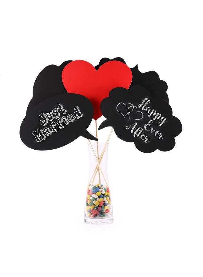 Tvorvik Large Blank Photo Booth Props Signs, 11pcs Large Writable Chalkboard Photo Booth Props with Chalk and Sticks, Blank Signs Props , Perfect for Wedding Party, Birthday Party, Party Events - Image 3