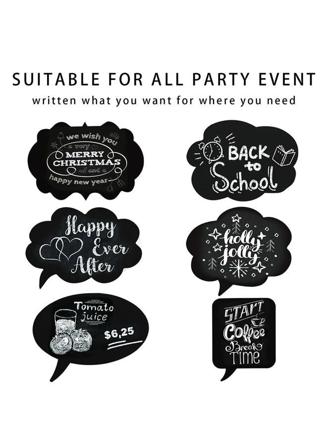 Tvorvik Large Blank Photo Booth Props Signs, 11pcs Large Writable Chalkboard Photo Booth Props with Chalk and Sticks, Blank Signs Props , Perfect for Wedding Party, Birthday Party, Party Events - Image 5
