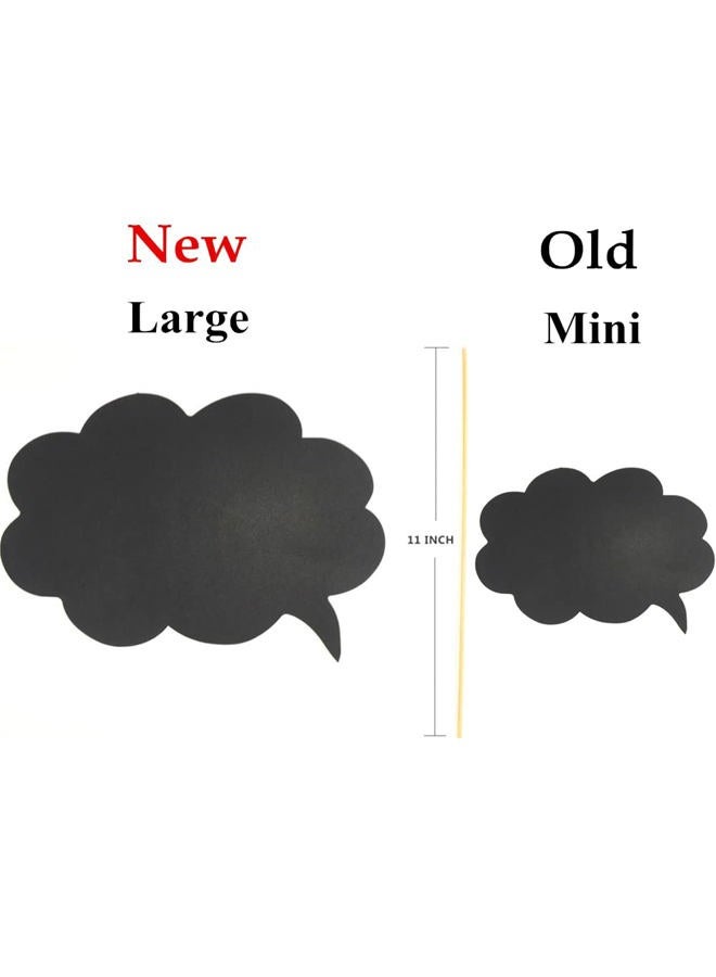 Tvorvik Large Blank Photo Booth Props Signs, 11pcs Large Writable Chalkboard Photo Booth Props with Chalk and Sticks, Blank Signs Props , Perfect for Wedding Party, Birthday Party, Party Events - Image 2