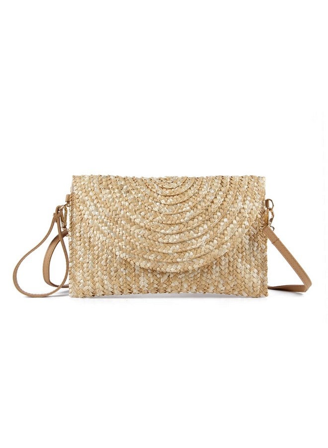 LUI SUI Straw Clutch Purse Bags For Women Summer Beach Purse Woven Straw Shoulder Bags Beach Clutch Bags - Image 1
