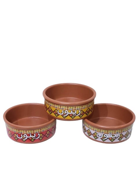 Pottery bowls suitable for serving of 3 pieces