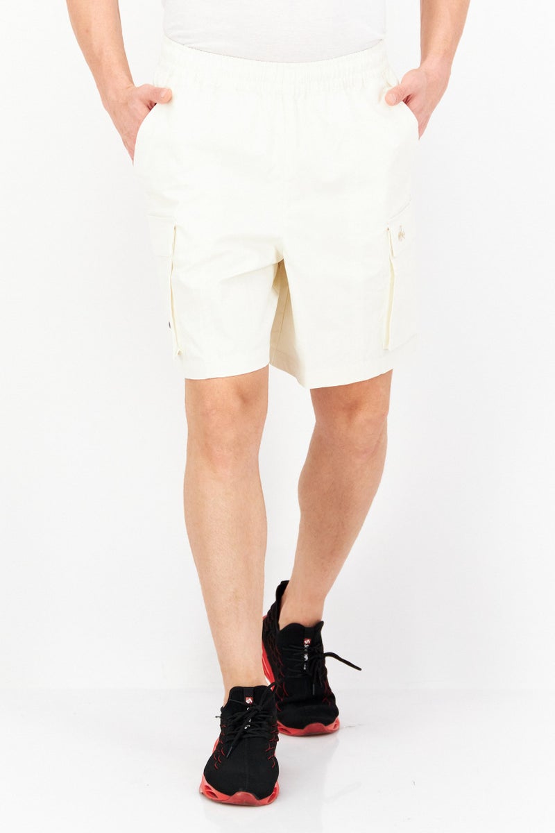 PUMA Men Regular Fit Training Shorts, Cream  - Image 1