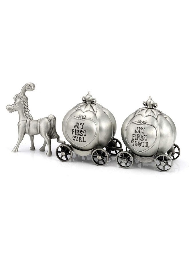 Mogoko Silver Tooth Holder, My First Tooth and Curl Keepsake Box Set, Baby Teeth Fairy Containter Gift Box for Child Kids - Image 1